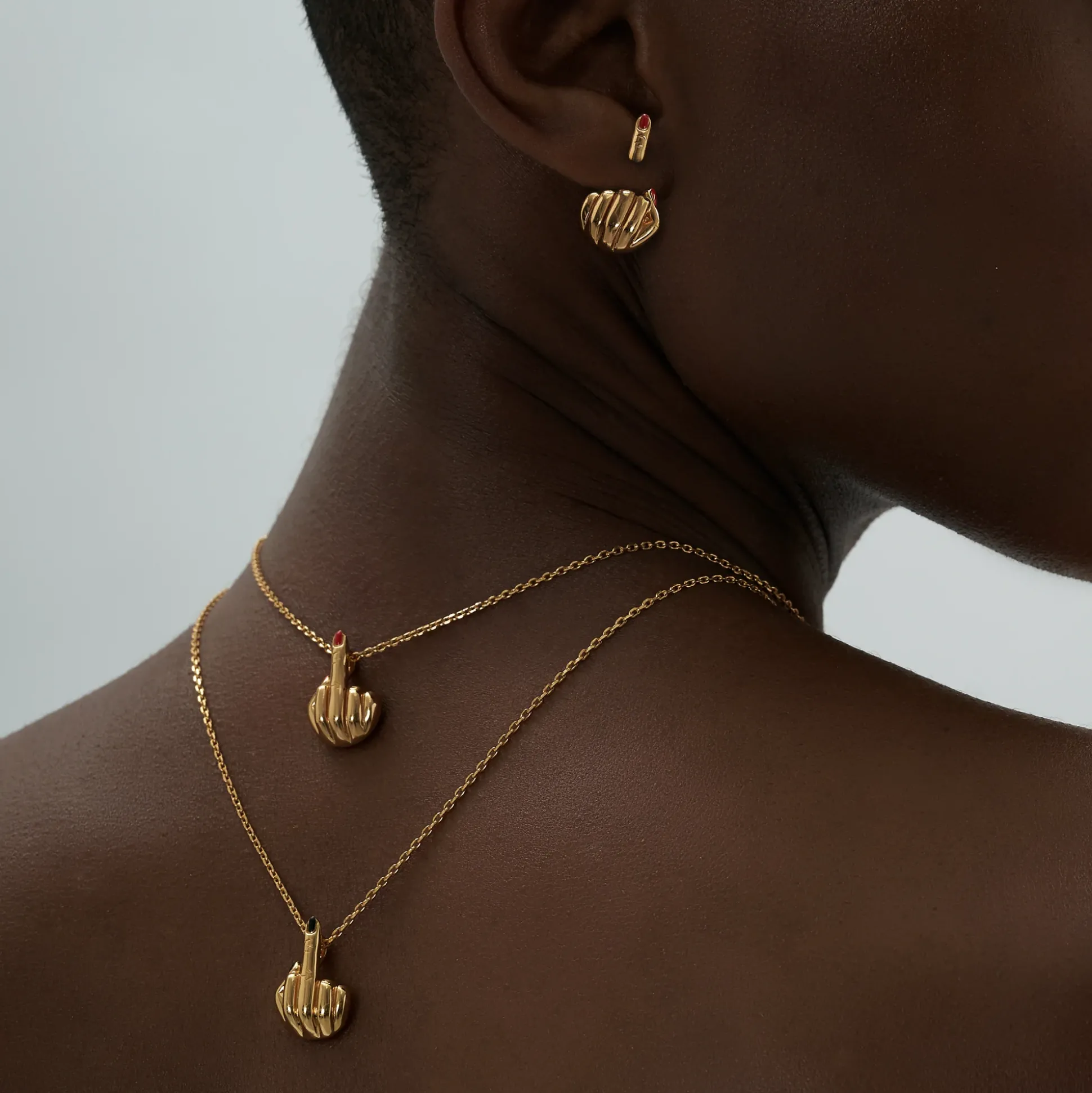French For Goodnight Necklace (Black)