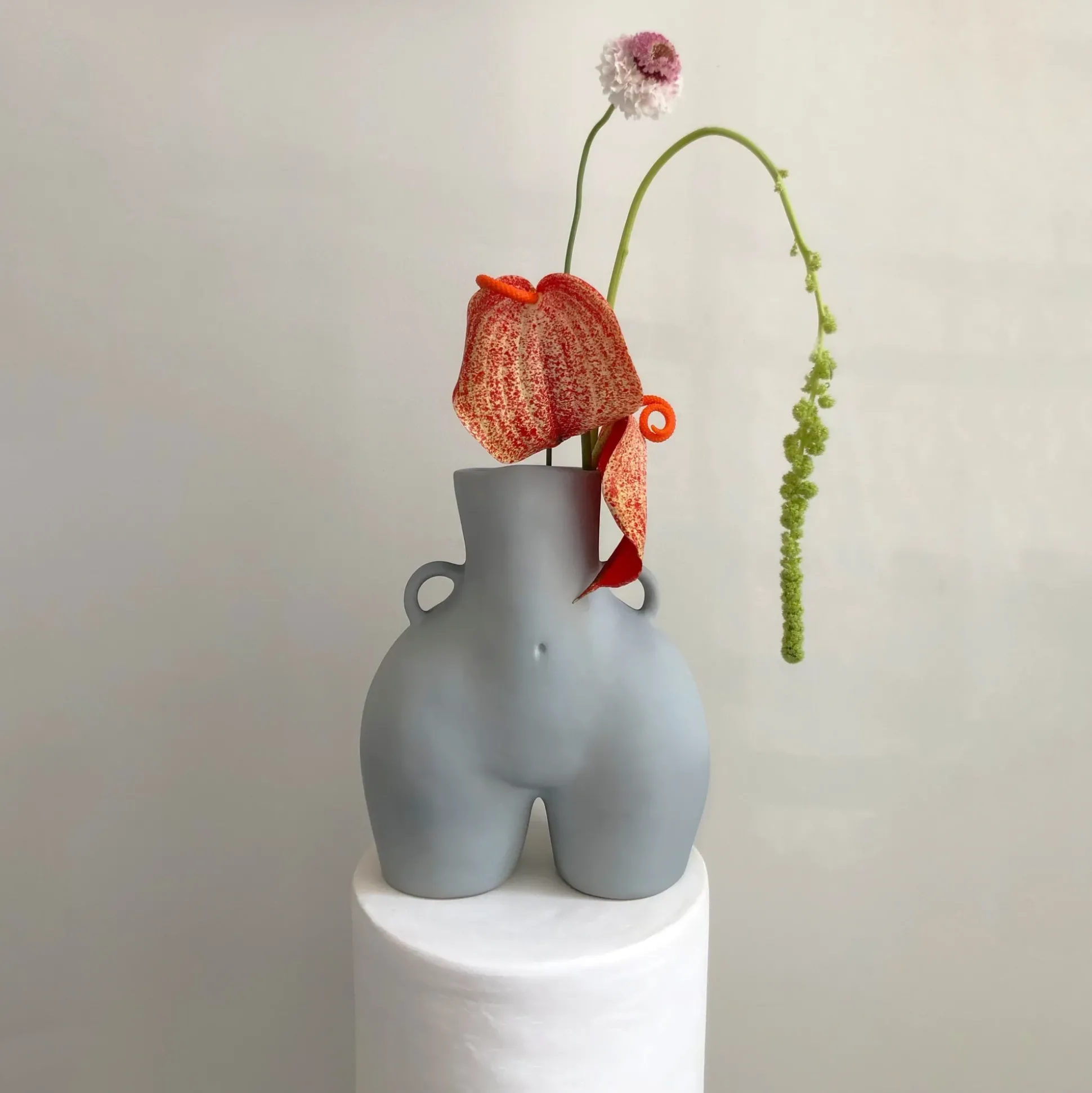 Love Handles Vase (Light-Grey)