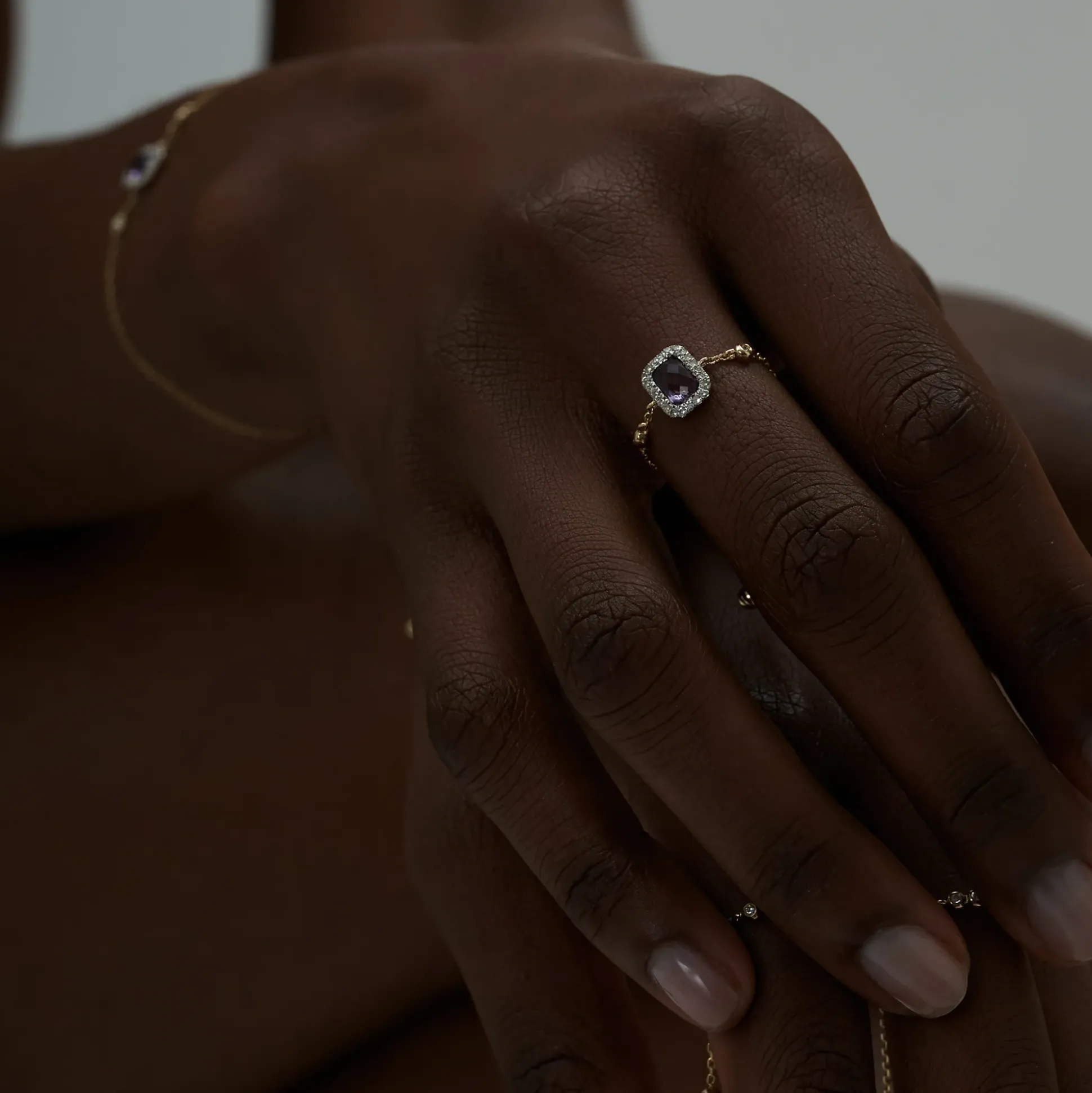 Square Amethyst Ring