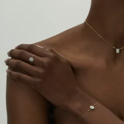 Square Opal Necklace