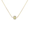 Square Peridot Necklace